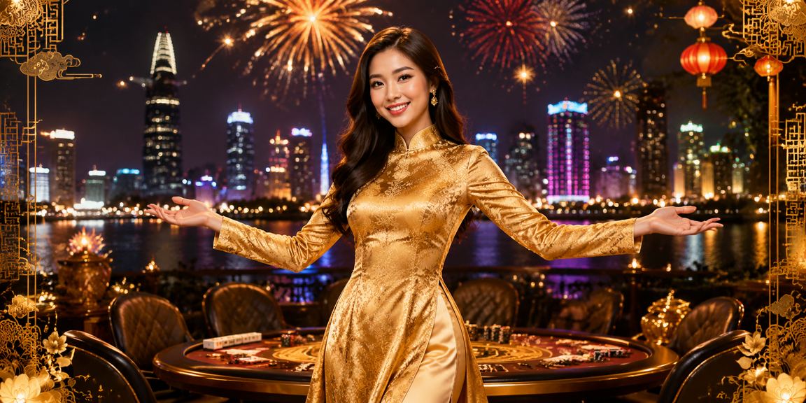 Phụ nữ Việt Nam mặc áo dài tham gia trò chơi bài trực tuyến tại TP.HCM